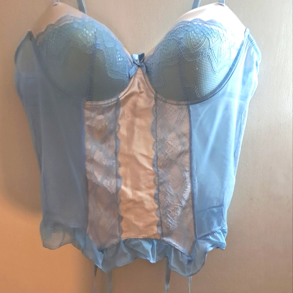 Elegant Blue Lace Camisole